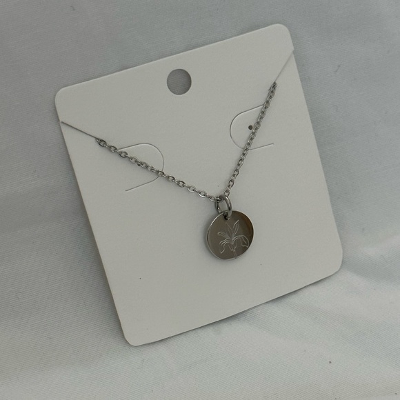 NWOT Iris Stainless Steel Pisces - February Birth Flower Necklace Mother’s Day - Picture 2 of 8